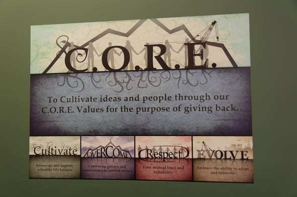 Wall murals for core value statements