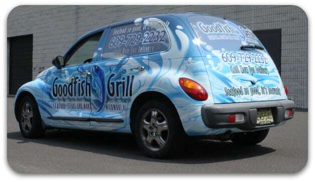 Goodfish Blue Car Wraps by Sunrise Signs