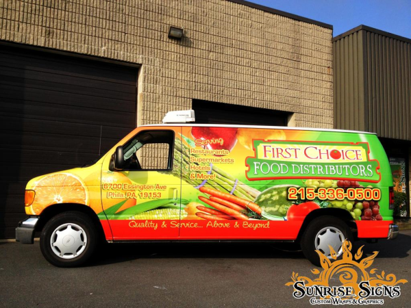 Food Delivery Service van wraps and graphics