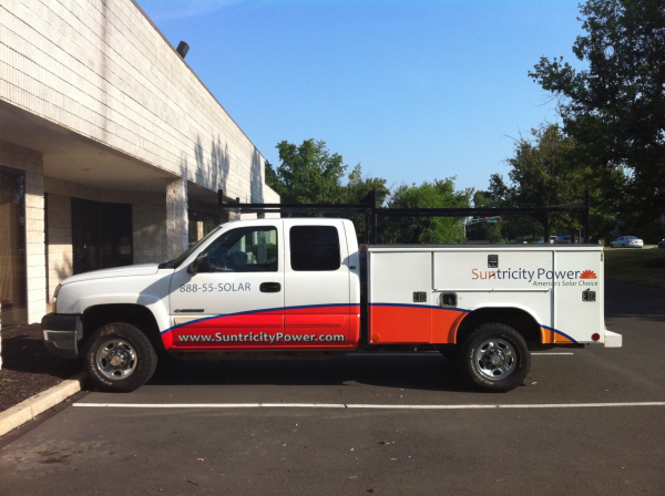 solar power truck wrap