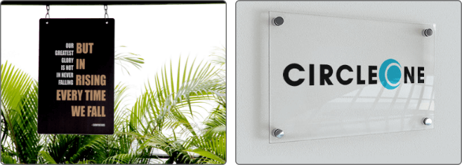 Acrylic Signs Banner