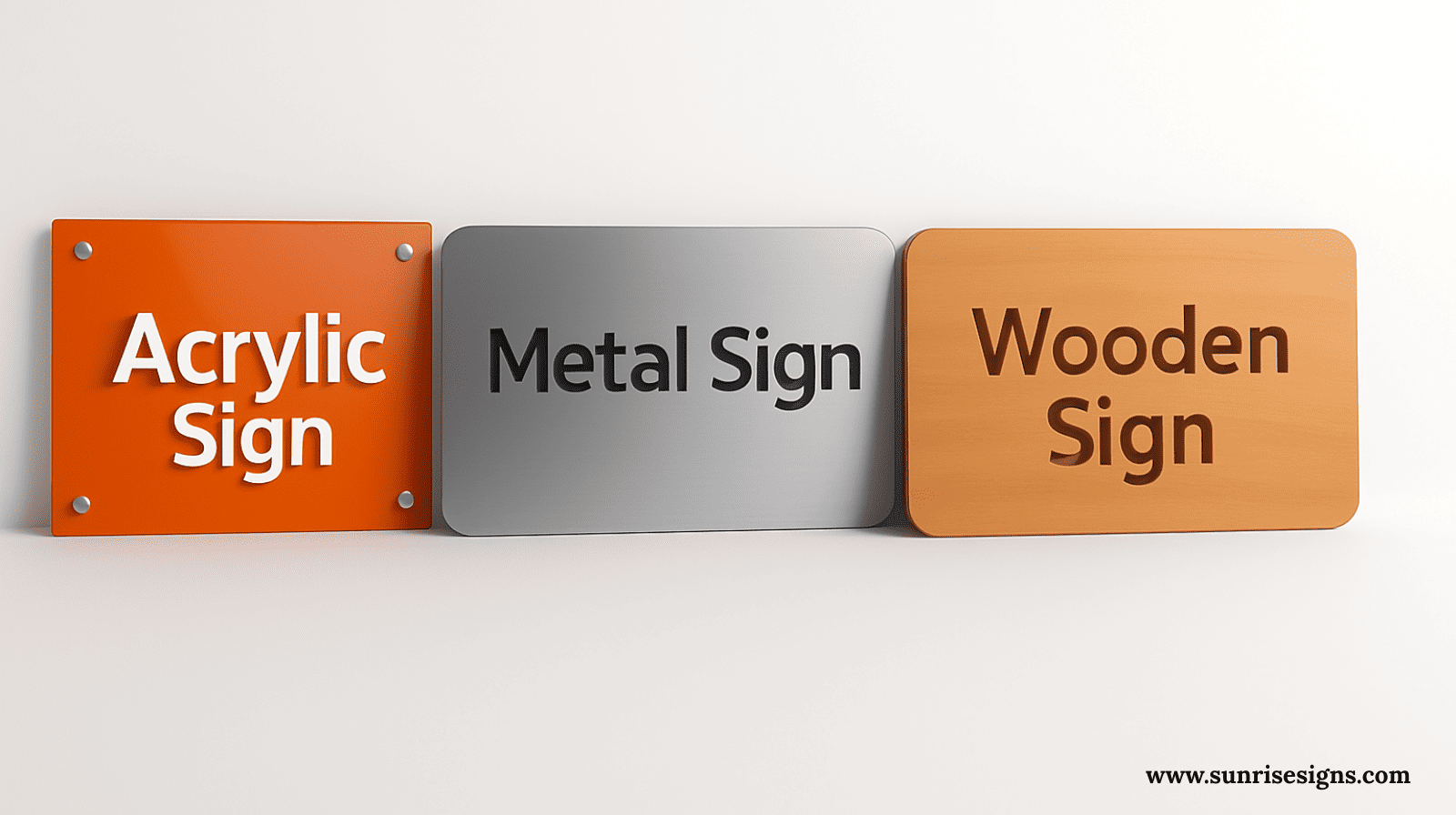Acrylic vs Metal vs Wooden Signs